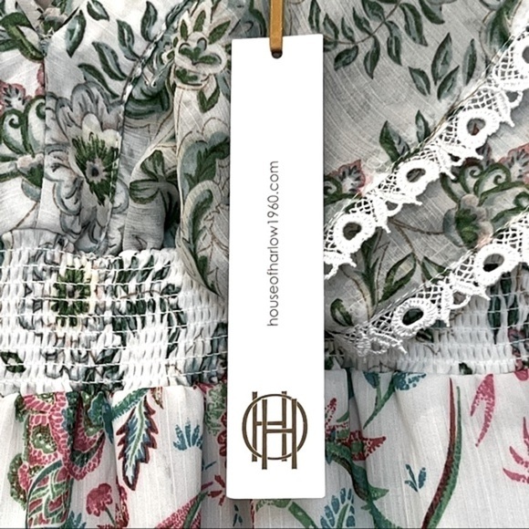 House of Harlow 1960 Floral Maxi Dress Medium - Picture 9 of 11